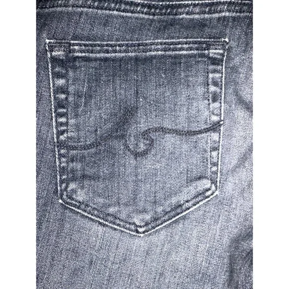 AG Adriano Goldschmied The Prima Ankle Cigarette Jeans Black Denim Frayed Hem 23 - Picture 5 of 16